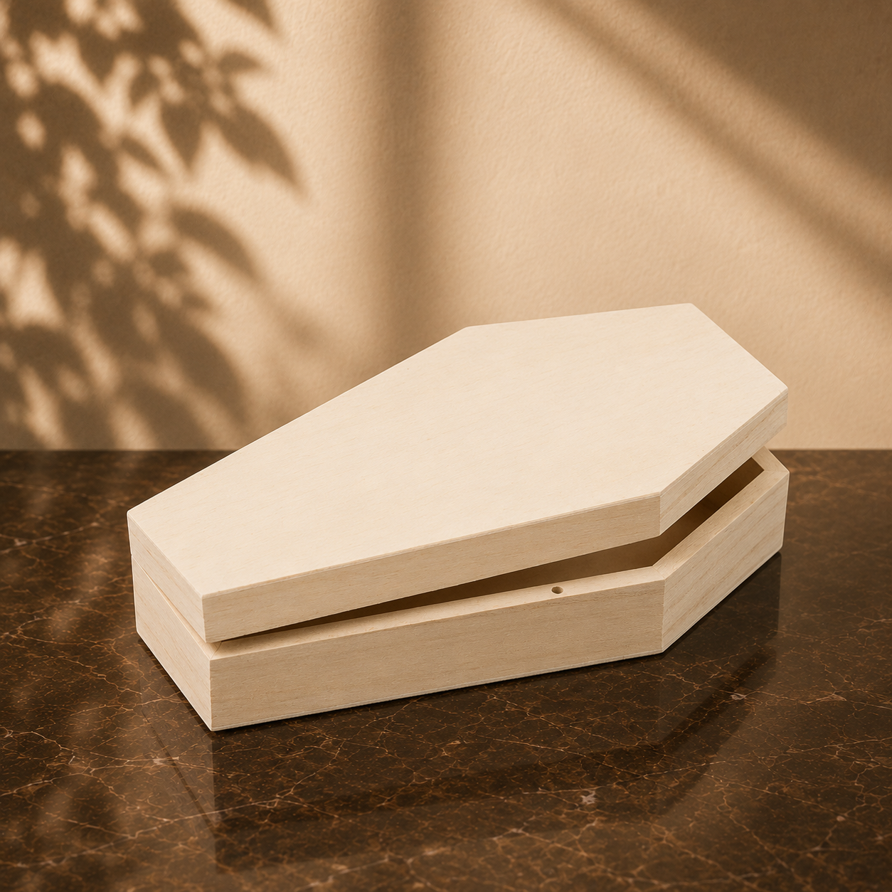 Finest Obituaries | Mini Wooden Coffin with Magnetic Closure – Small Decorative and Gift Box