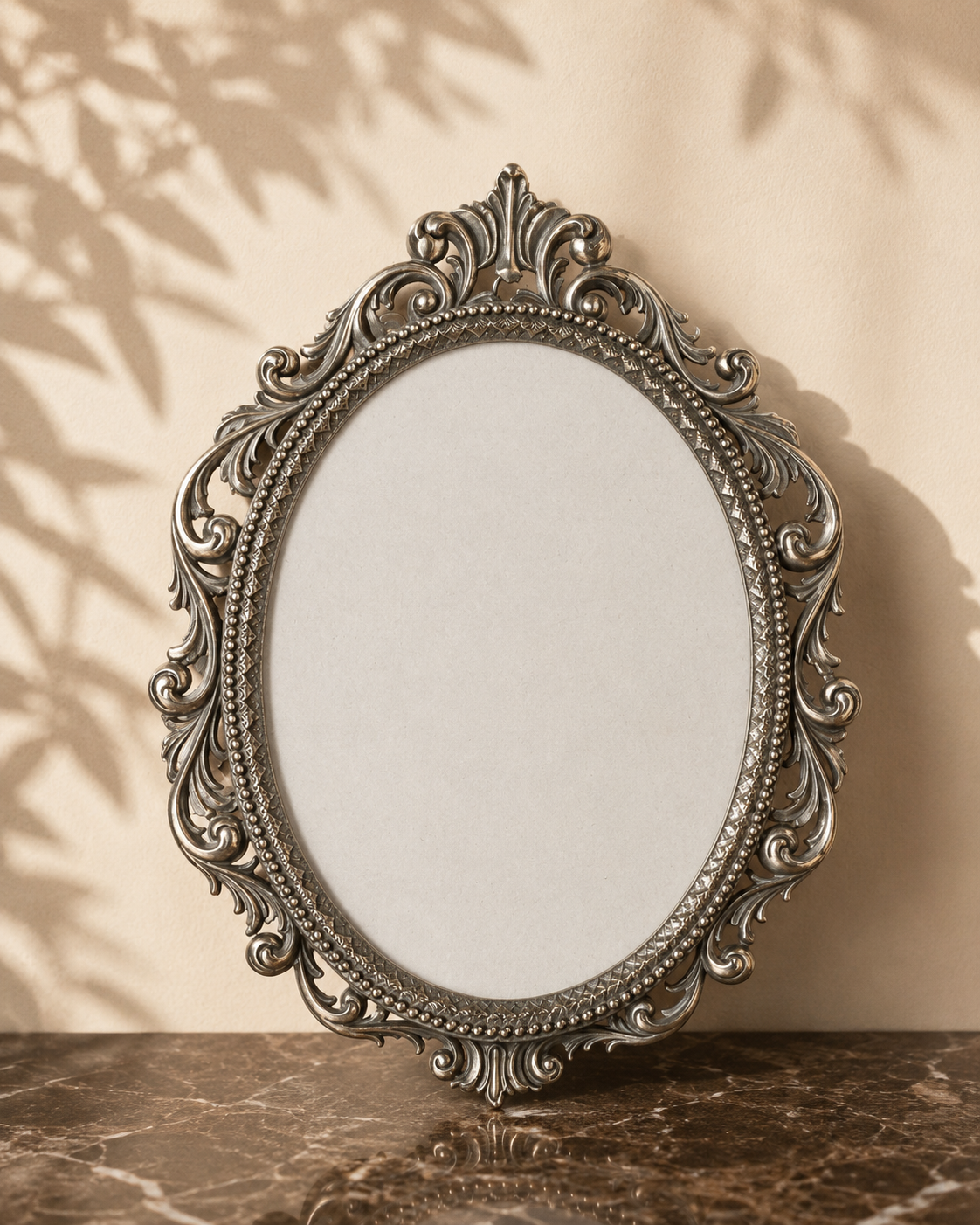 Finest Obituaries | Ovaler Bilderrahmen aus Metall – Vintage-Stil, 24 x 16,5 cm