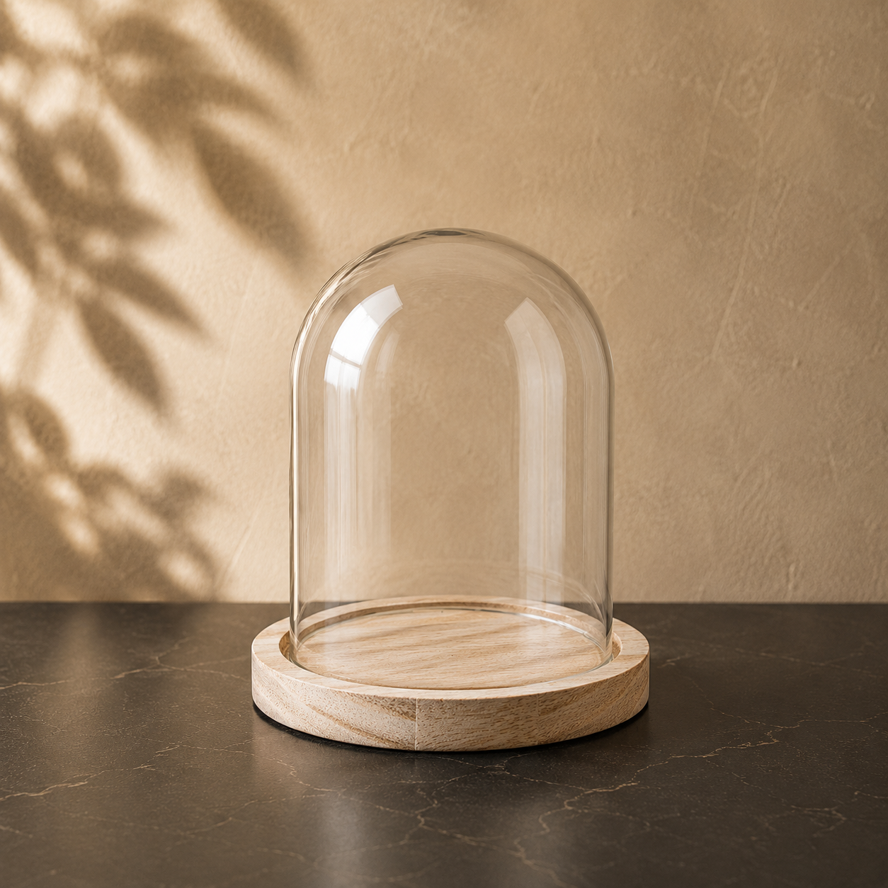 Finest Obituaries |Glasglocke mit Sockel 12x11 cm– Dekokuppel / Display Dome