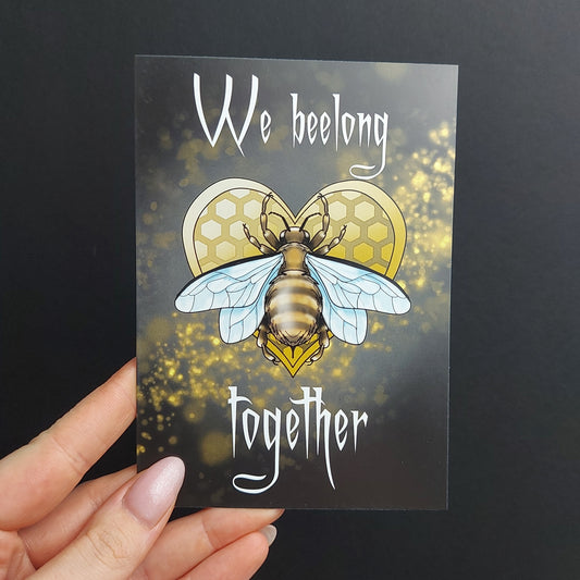 Lovebugs postcard "We beelong together"