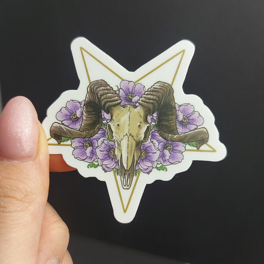 Sticker Widderschädel