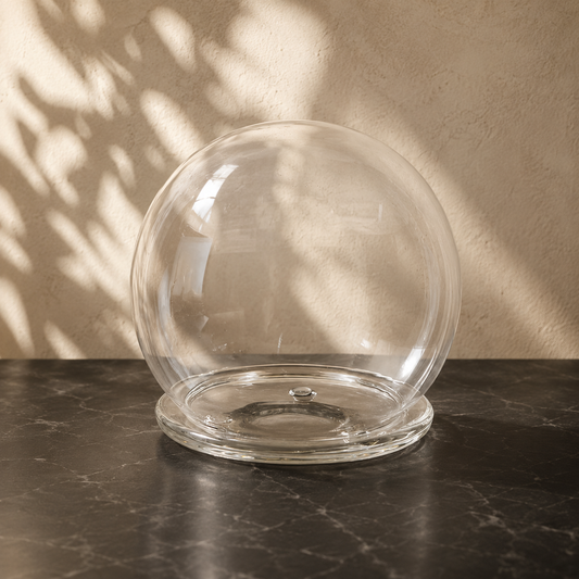 Finest Obituaries | Glass Dome 15x16 cm – Decorative Dome / Display Dome