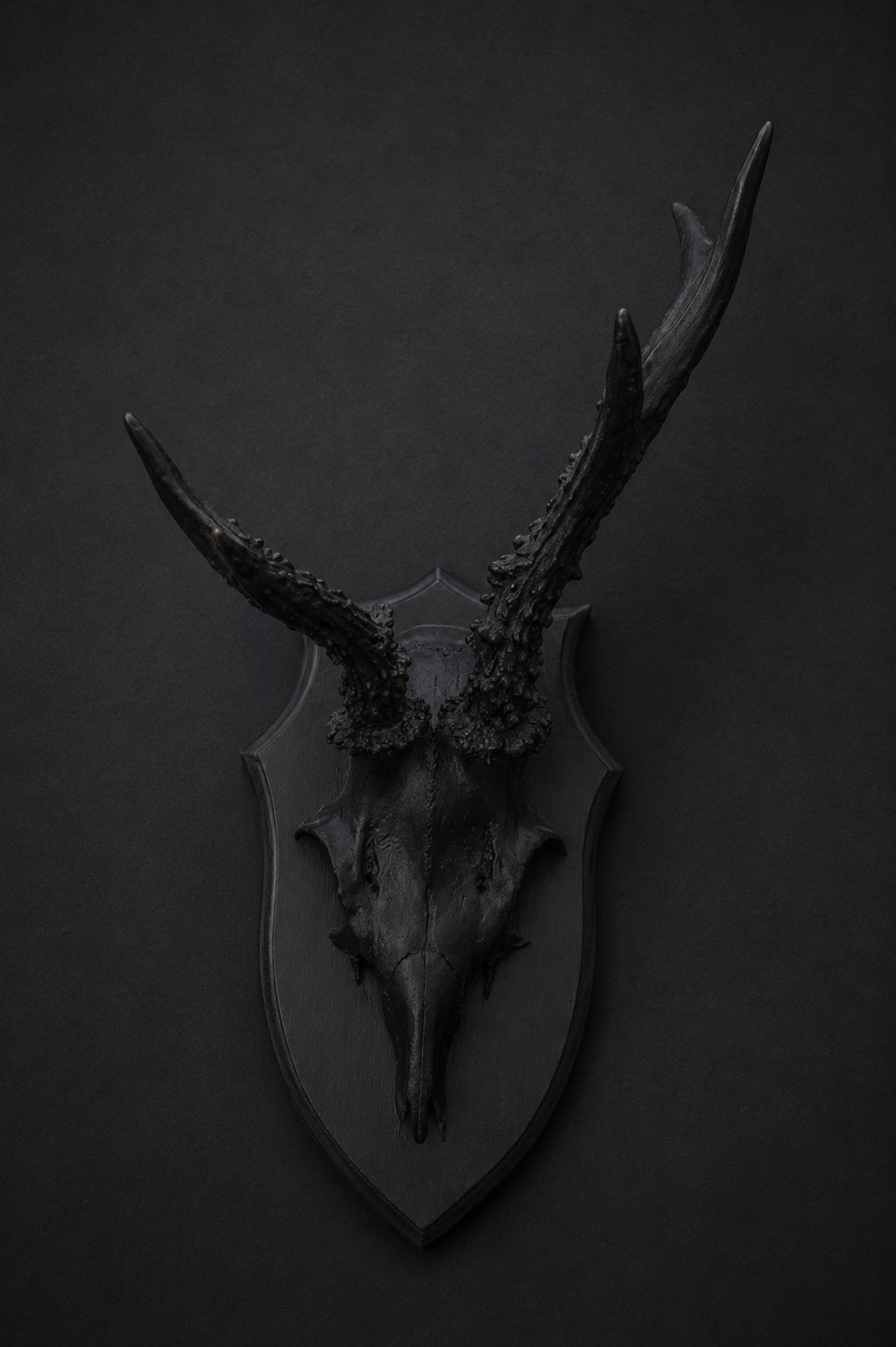 Finest Obituaries | Black Roebuck Trophy on a Wooden Plaque