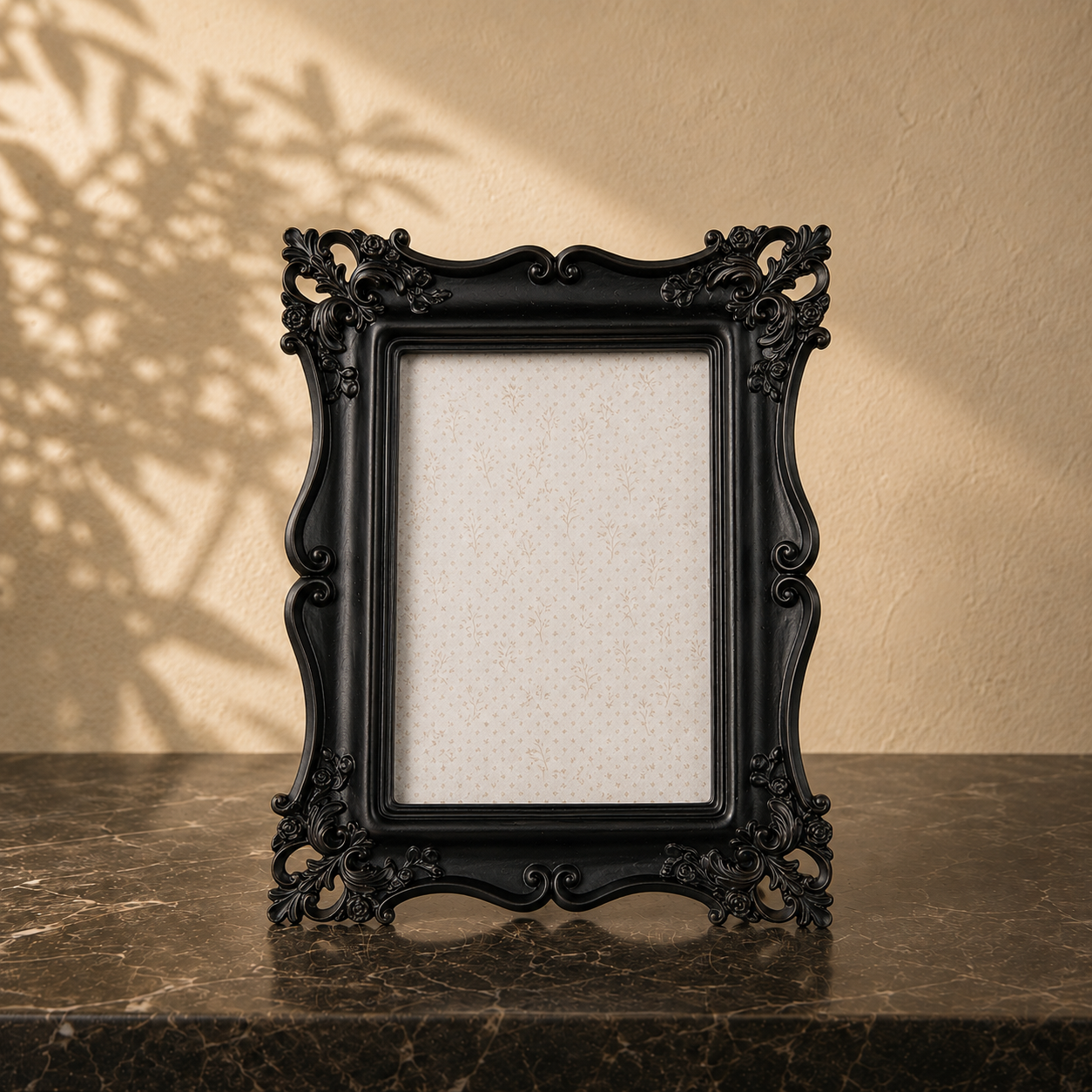 Finest Obituaries | Barockbilderrahmen 20x2x25cm - Schwarz