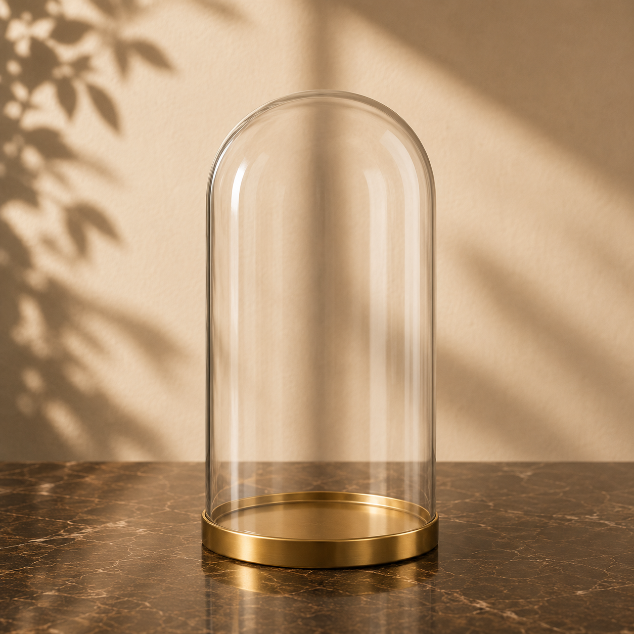 Finest Obituaries | IKEA BEGÅVNING Glasglocke mit goldenem Teller – klein, 20 cm