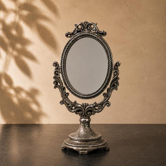 Finest Obituaries | Ornate floor mirror with an antique look – Decorative table mirror