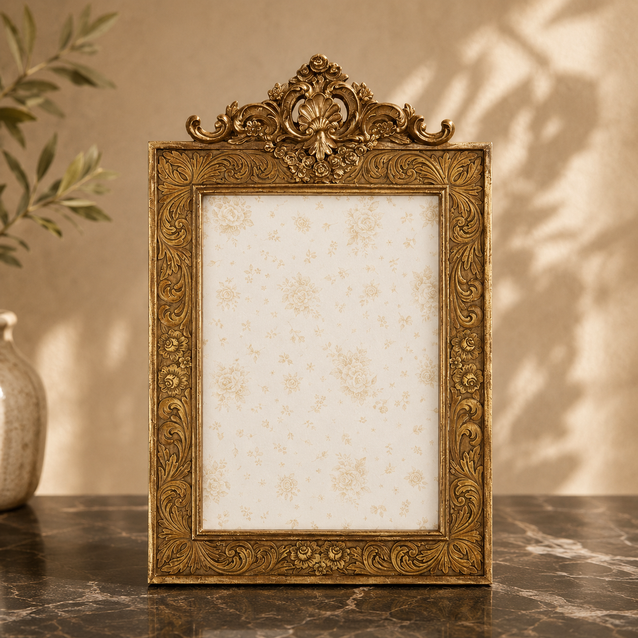 Finest Obituaries | Barockbilderrahmen 17x2x26cm-Gold