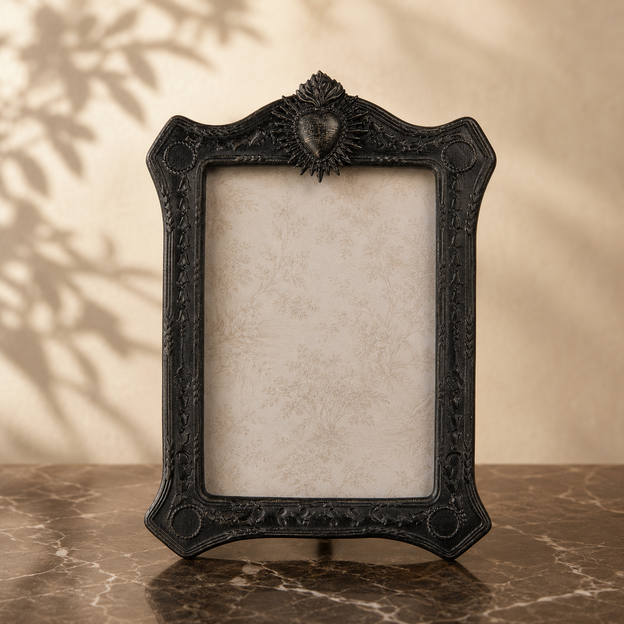 Finest Obituaries | Baroque Picture Frame 18×3×25 cm - Black