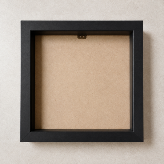 Finest Obituaries | 3D Picture Frame, 20 × 20 cm, Black  Black Mounting Frame
